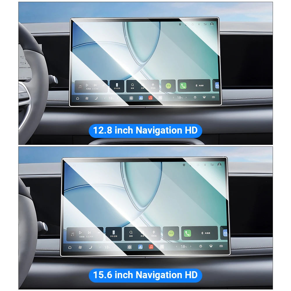 For BYD Sealion 6 DM-i 2025 2026 Car Tempered Glass Protector Film GPS Navigation Dashboard Disp - Automotive LED Light