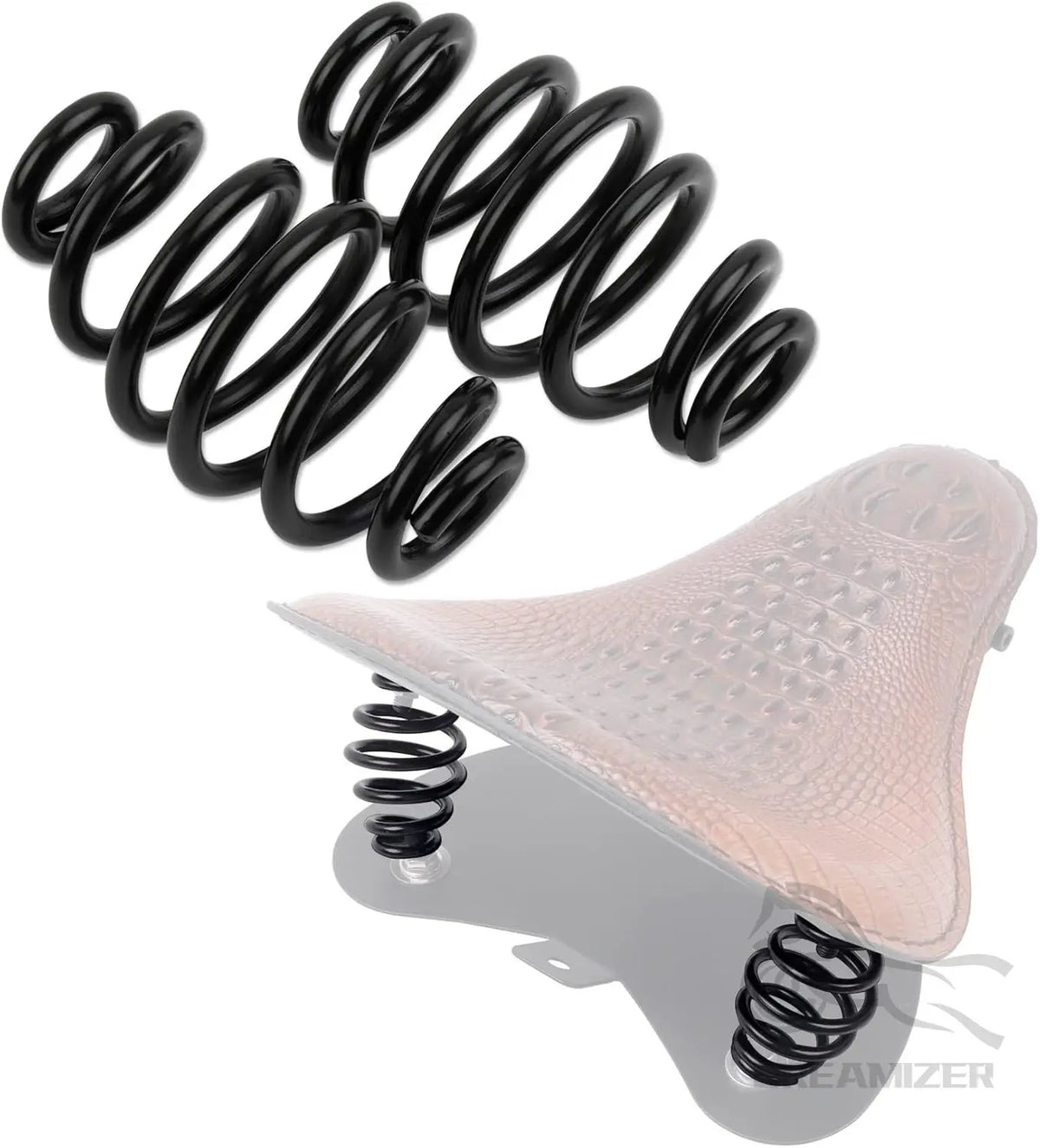 3" Universal Motorcycle Spiral Barrel Coiled Solo Seat Springs For Harley Chopper Bobber Softail - Automotive LED Light