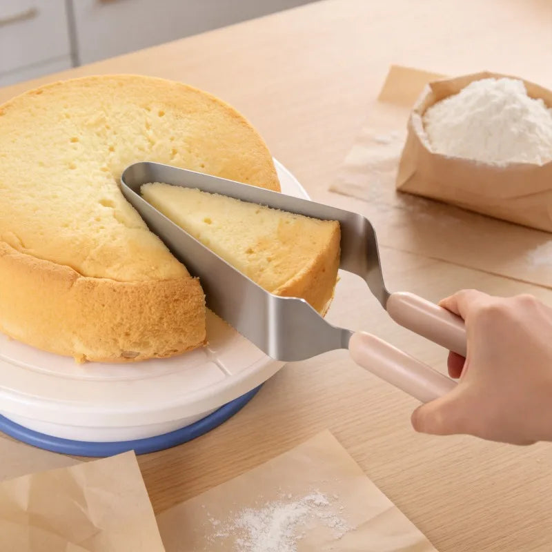 Fudge Dessert Slicing Processing Kitchen Tools Birthday Cake Slicer Cutter Triangular Stainless  - Automotive LED Light