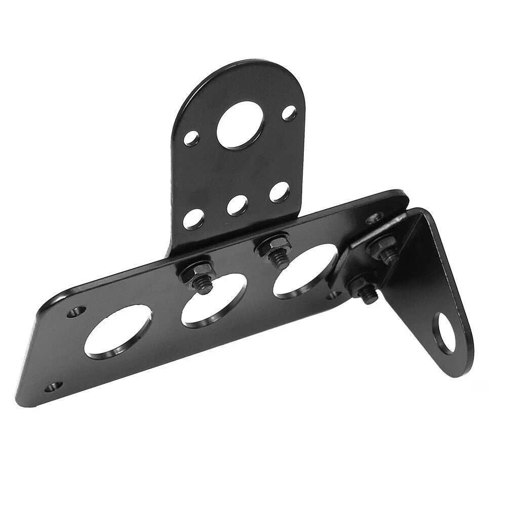 Motorcycle Black Side Mount License Plate Bracket Tail Light Holder For Harley Cruiser Bobber Ch - LED Motorcycle Light