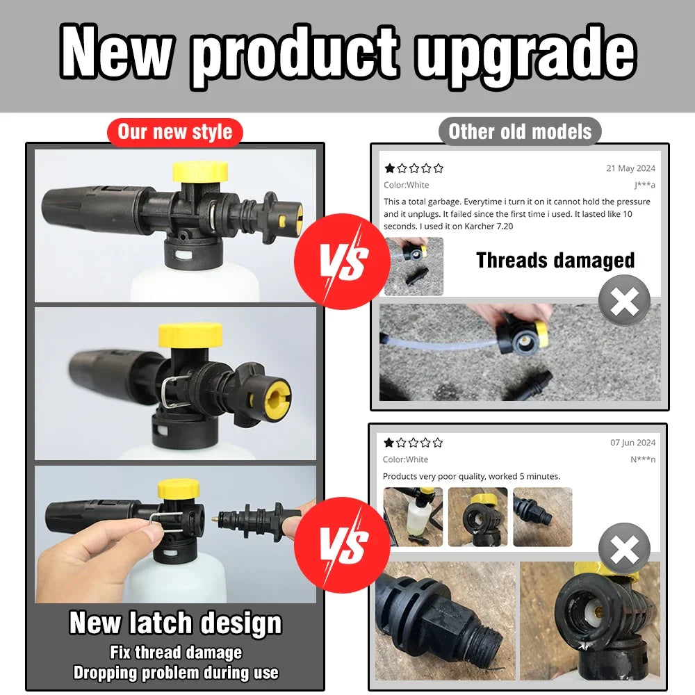 Foam Cannon for Karcher K2 K3 K4 K5 K6 K7 Adjustable Snow Cannon Foam Lance Kit  for K2 K7 K6 - Automotive LED Light