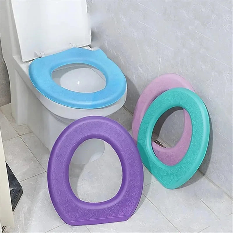 Waterproof Toilet Seat Cover Washable Sticker Foam Portable Silicone Toilet Lid Cover Cup Covers - Automotive LED Light