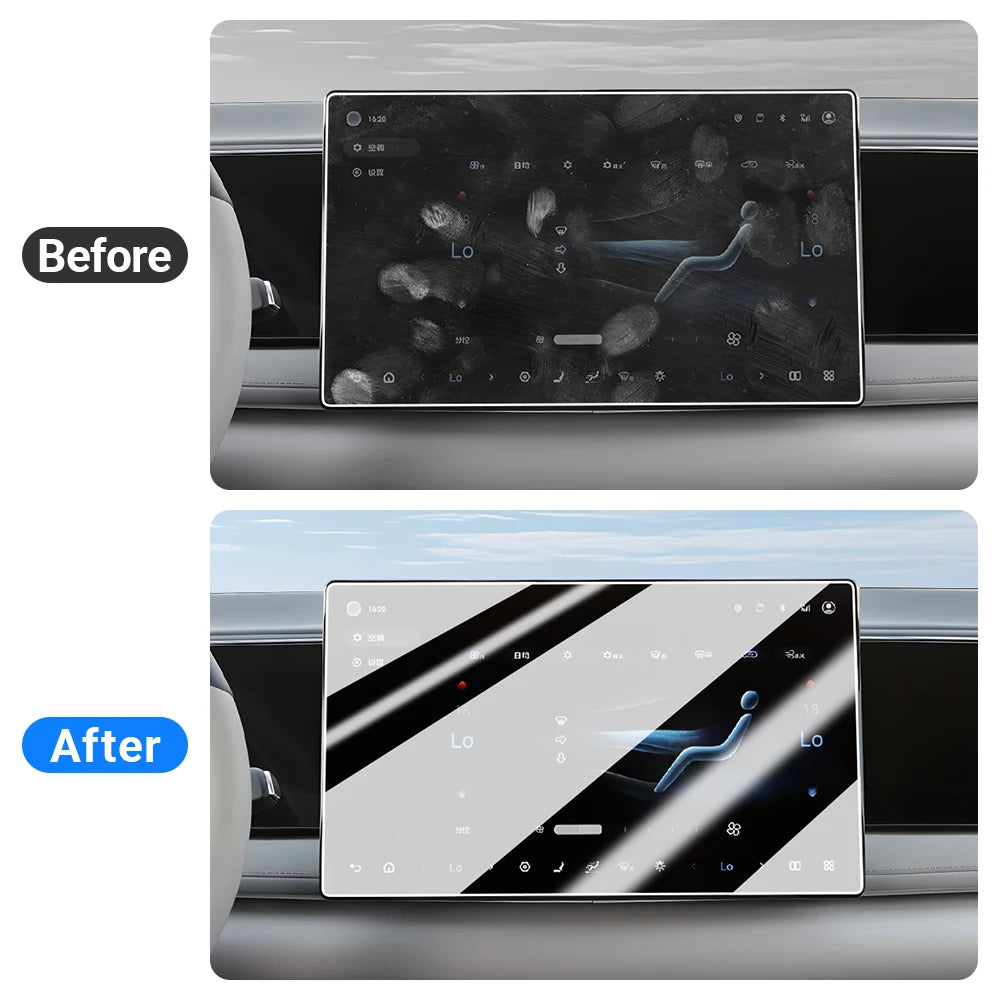 For BYD Sealion 6 DM-i 2025 2026 Car Tempered Glass Protector Film GPS Navigation Dashboard Disp - Automotive LED Light