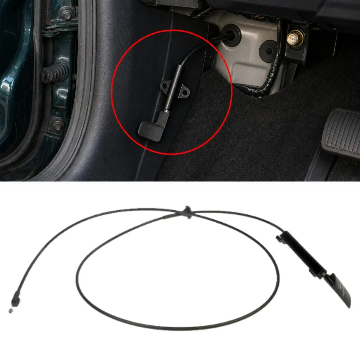 Hood Release Cable with Pull Handle Quick Installation F4zz16916A Spare Part 912043 for Ford Tru - Automotive LED Light
