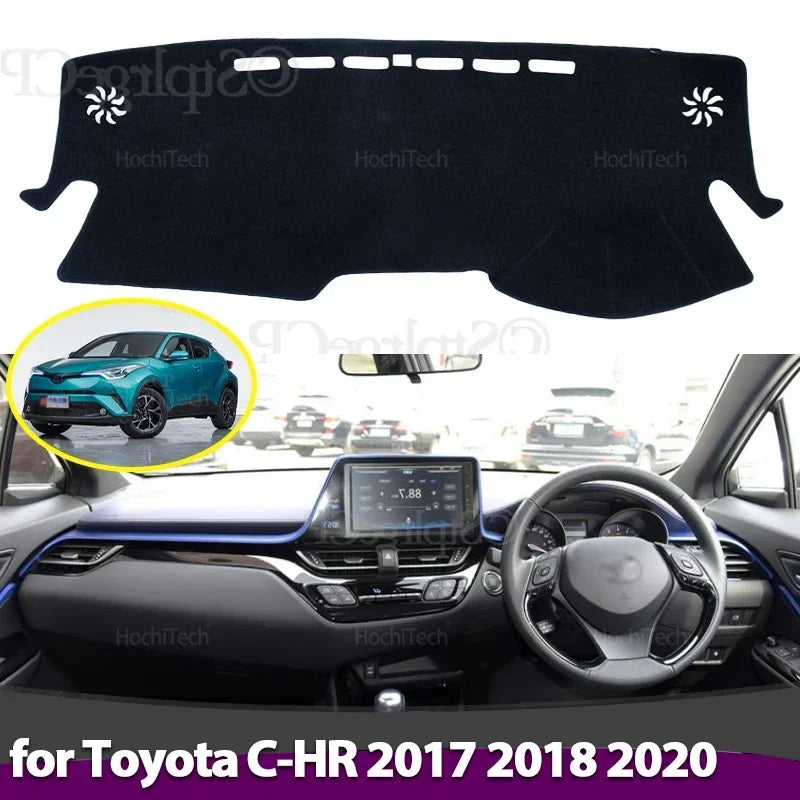 Anti-Slip Dashboard Cover Protective Pad Car Accessories Sunshade Carpet for Toyota C-HR 2017 20 - Automotive LED Light