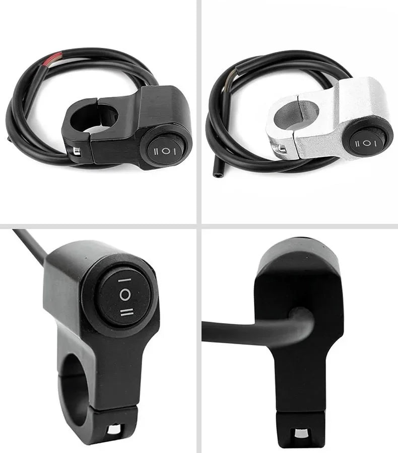 22mm 7/8in Motorcycle Handlebar Headlight ON/OFF Switch Light Button Aluminum Alloy Fog Spotligh - LED Motorcycle Light