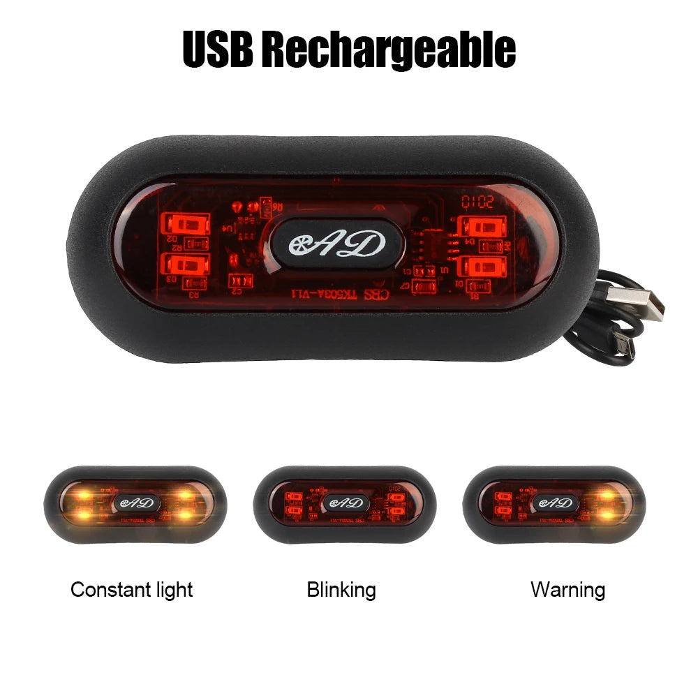 Motorcycle Warning Strobe Light On Helmet LED Signal Lamp Decorative Flashing Blinker Waterproof - LED Motorcycle Light