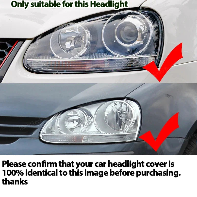 For VW Golf 5 MK 5 Jetta A5 GT GTI R32 2005-09 Car Headlamp Cover Headlight Lens for VW R32 A5 - Automotive LED Light