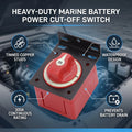 RV Marine Battery Disconnect Switch 12-48V Heavy Duty Battery Power Cut Off Switch On Off for Bo - Automotive LED Light