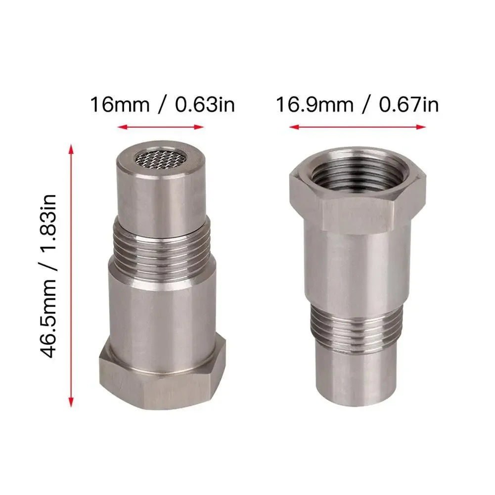 2PCS Off-Road Performance Oxygen Sensor Adapter M18X1.5 CEL Fix O2 Sensor for Catalyst CSV Auto  - Automotive LED Light