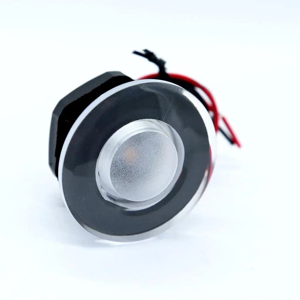 LED Step Light Plastic Round Flush Mount Boat Marine Stair Lighting for 12V Deck and Garden Path - Automotive LED Light