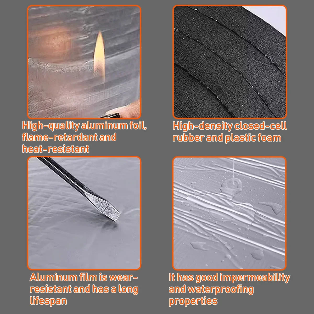 1PC Car Sound Insulation Cotton Engine Hood Heat Insulation Self-Adhesive Pad With Four Specific - Automotive LED Light