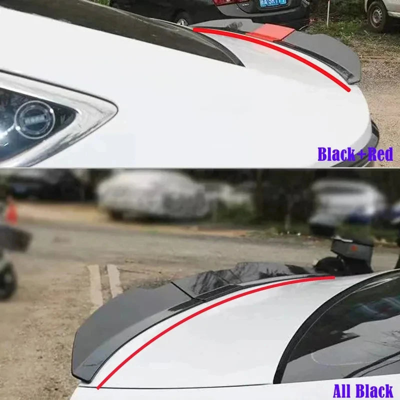 3pcs Sedan Rear Trunk Tail Rear Wing Spoiler 46.06-50.0inch Adjustable DIY Refit Boot Wings Spoi - Automotive LED Light