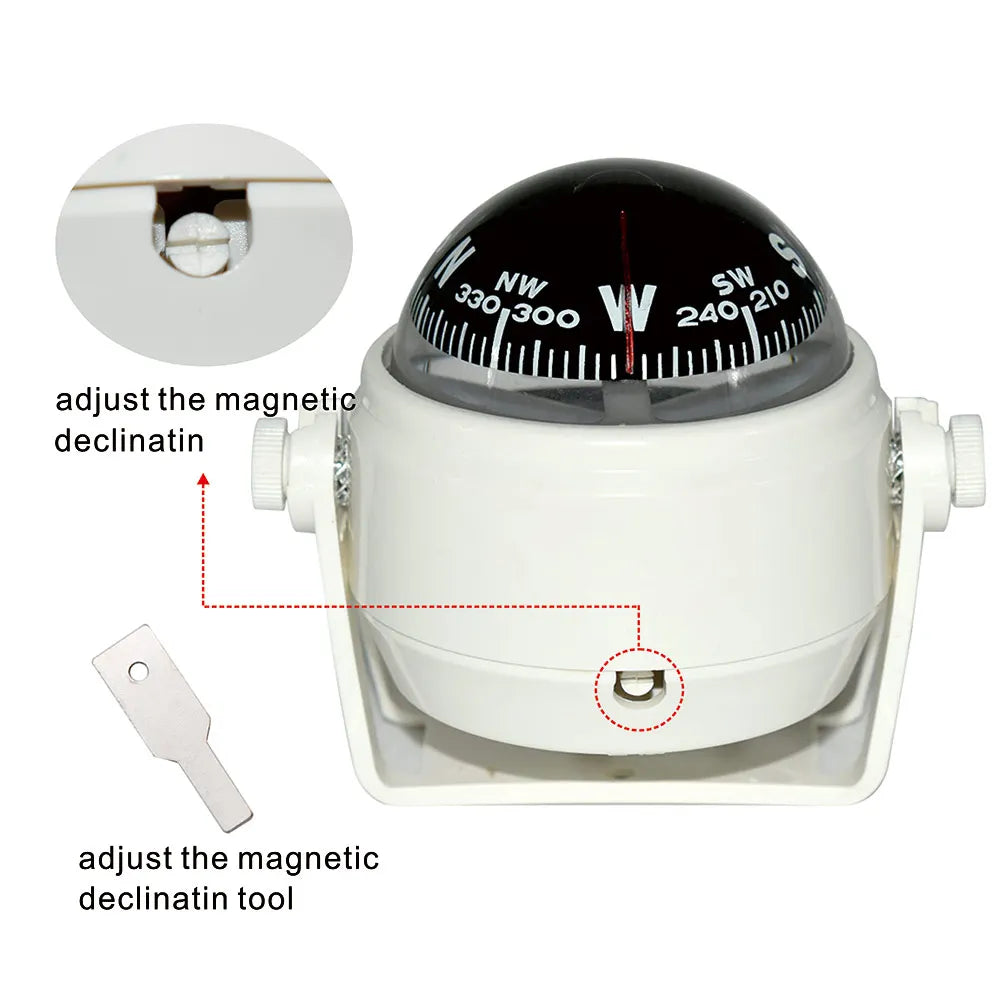 High Precision Sea Pivoting Marine Compass Marine Military Electronic Boat Ship Vehicle Car Comp - Automotive LED Light