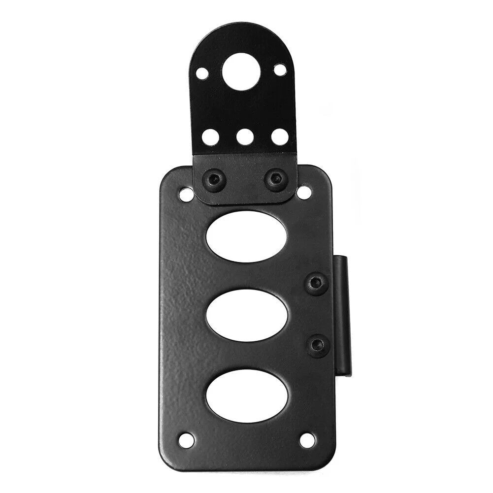 Motorcycle Black Side Mount License Plate Bracket Tail Light Holder For Harley Cruiser Bobber Ch - LED Motorcycle Light