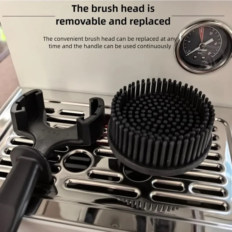 Detachable Espresso Cleaning Brush 51 58mm Silicone Group Head Brush 360 Degree Rotation Coffee  - Automotive LED Light