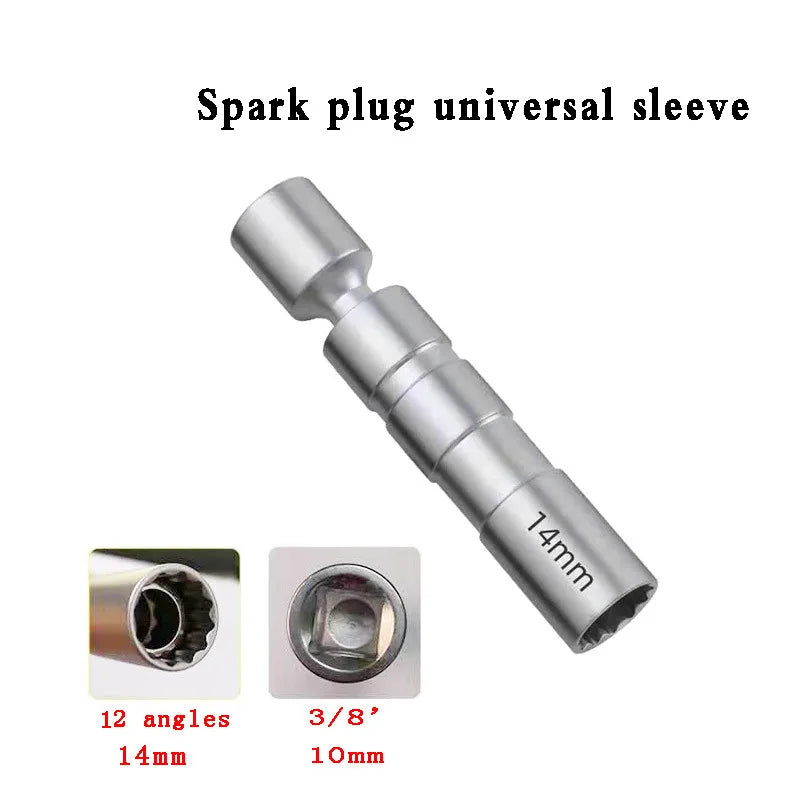 For BMW Mercedes Benz Spark Plug Sleeve Wrench Socket Magnetic 12-Point Angle Thin Wall Spark Pl - Automotive LED Light