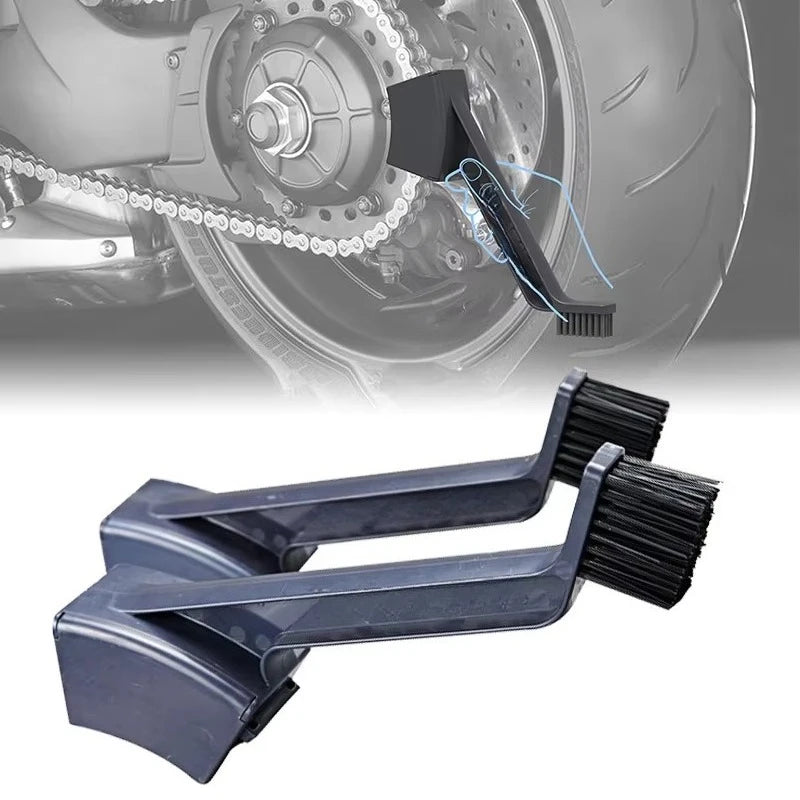 Bicycle Motorcycle Chain Cleaner Brush Car Wheels Cleaning Brush Dual Heads Cycling Cleaning Too - Automotive LED Light