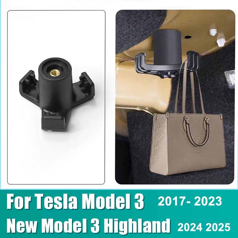 For Tesla Model 3 / New Model 3 Highland 2024 2025 Trunk Hook Grocery Bag Hook Car Pendant Acces - Automotive LED Light