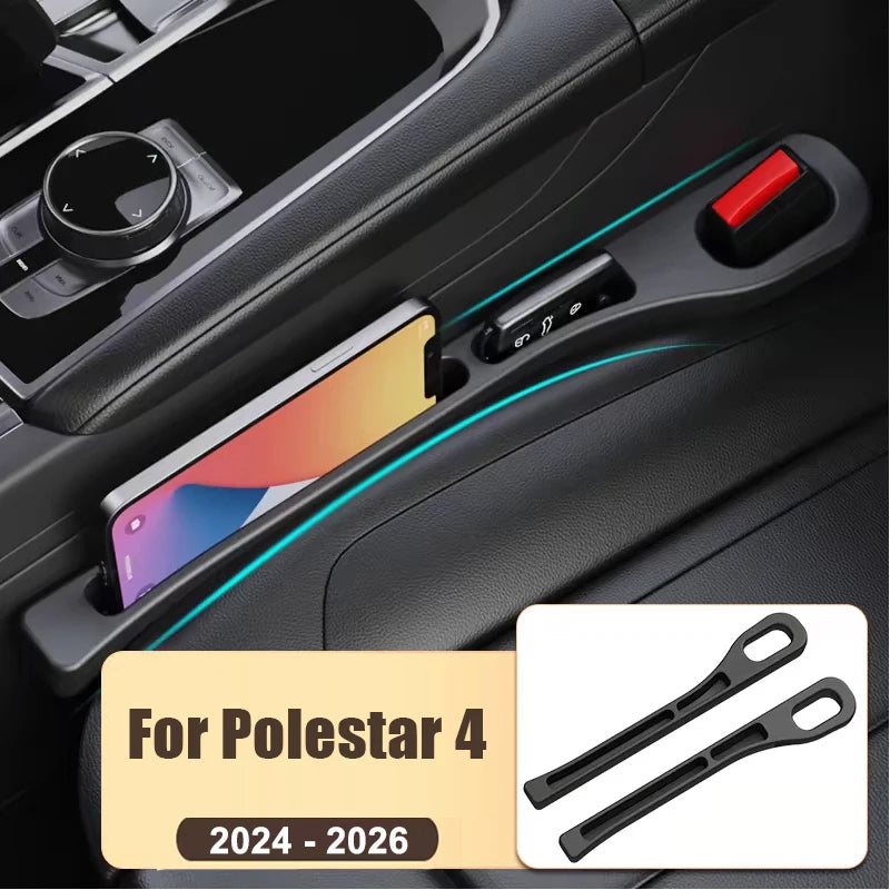 For Polestar 4 2024 2025 2026 EV 2PCS Universal Car Seat Crevice Leak Proof Strips Gap Side Seam - Automotive LED Light