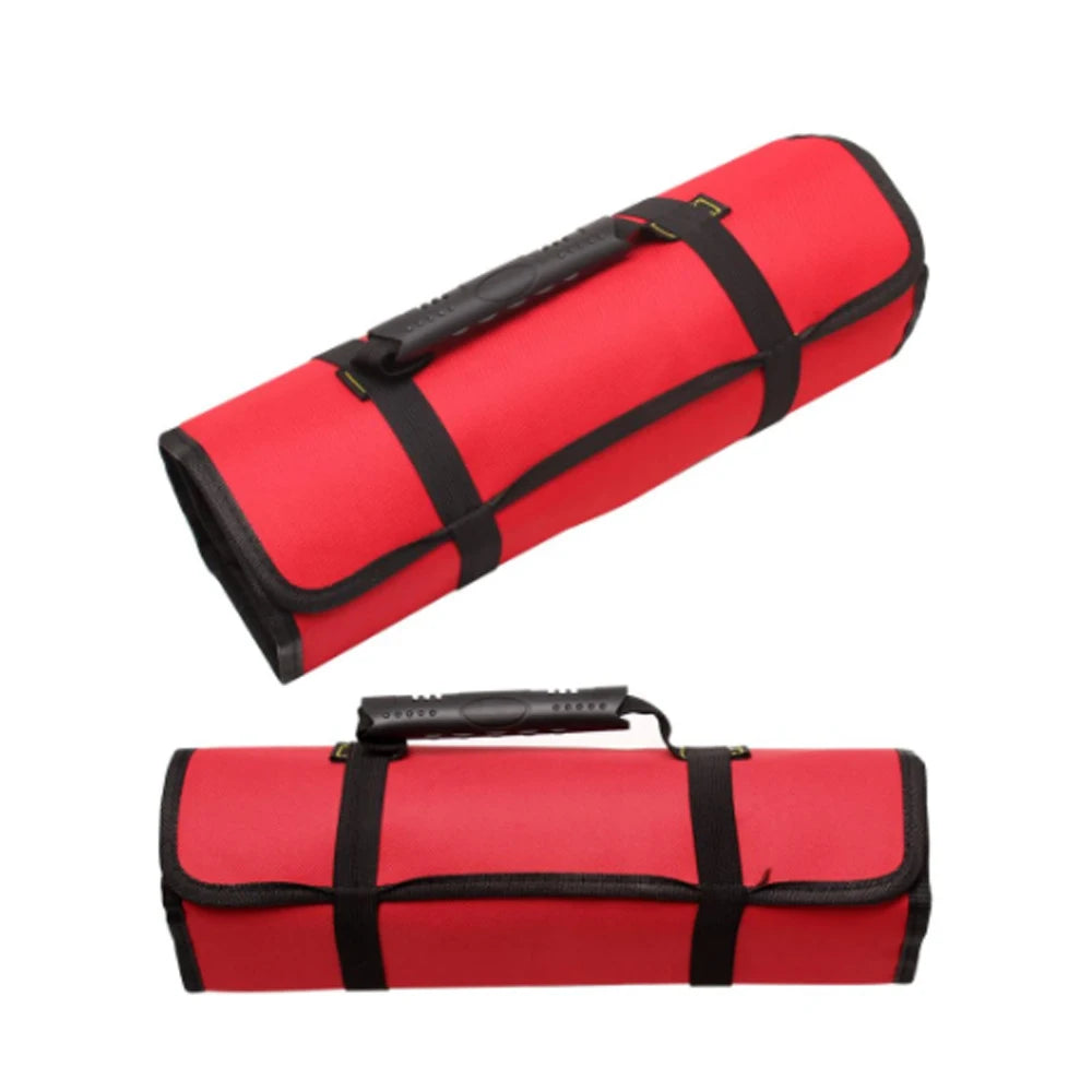 Universal Motorcycle Tools Bag Multifunction Oxford Pocket Toolkit Rolled Bag Portable Large Cap - Automotive LED Light