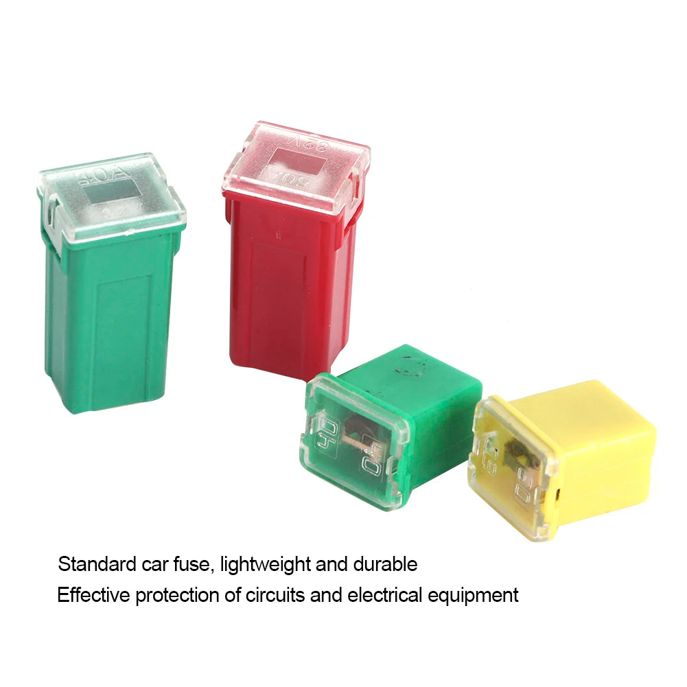 20pcs Rectangle Fuse Set Standard Car Fuse Assortment Kit 20A 30A 40A 50A 60A for Japan and USA  - Automotive LED Light
