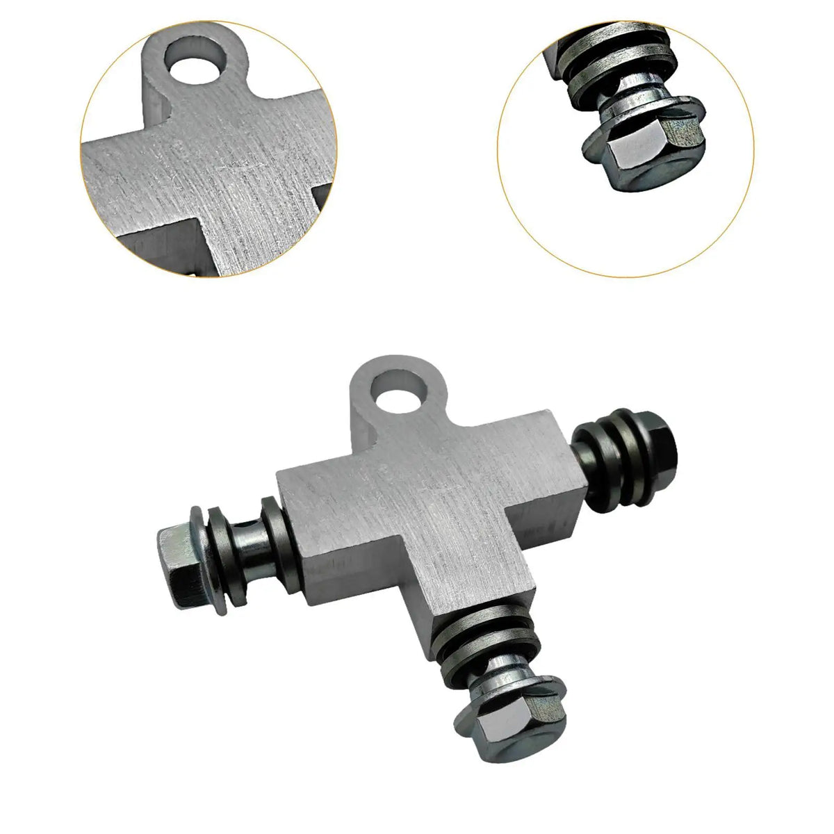 Hydraulic Brake Oil Line Tee M10 T Shape Brake Tee Fitting Beach Kart Brake Hose ATV Sand Access - Automotive LED Light