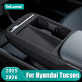 Silicone Armrest Storage Tray Cover For Hyundai Tucson 2025 2026 Center Console Divider Organize - Automotive LED Light