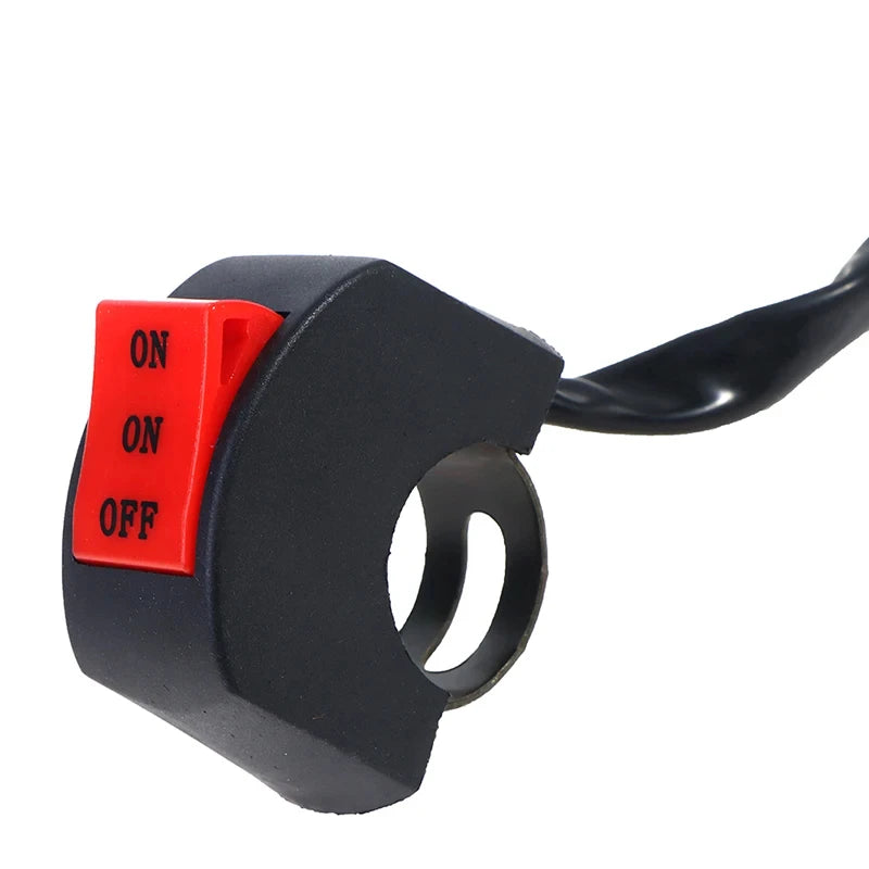 LED Headlight Switches Far Near Three Line Motorcycle Handlebar Switch Button Driving Light Swit - LED Motorcycle Light