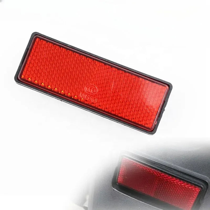 Motorcycle Reflective Plate Scooter Quad Rectangle Reflective Plate Warning Reflector for Univer - Automotive LED Light
