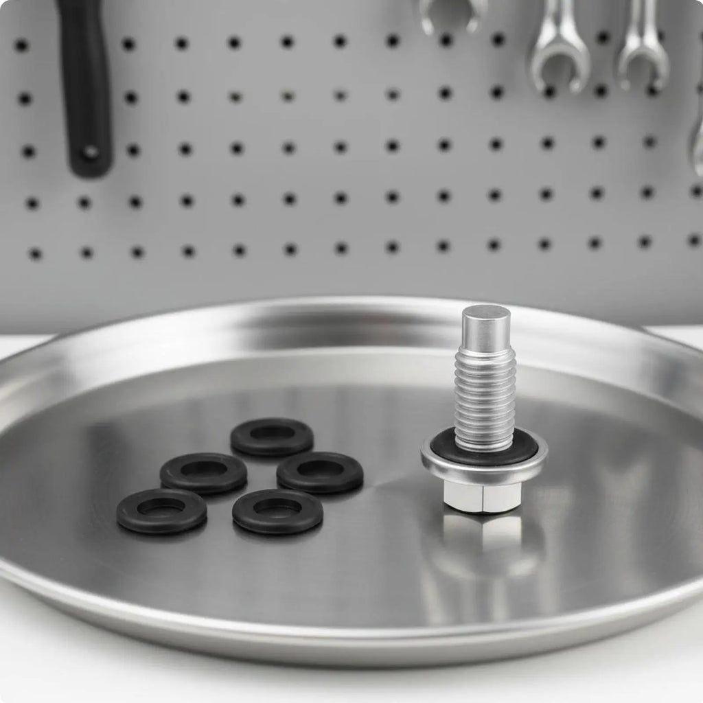 6 Pieces 12mm Oil Drain Plug Includes 5 Spare Washers Oil Drain Plug Gasket Set Zinc-Coated Auto - Automotive LED Light