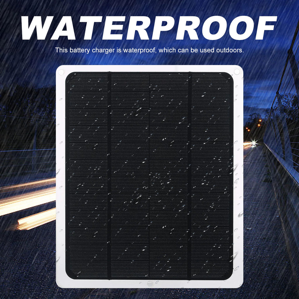 Solar Battery Trickle Charger Maintainer 12V Portable Waterproof Solar Panel Trickle Charging Ki - Automotive LED Light