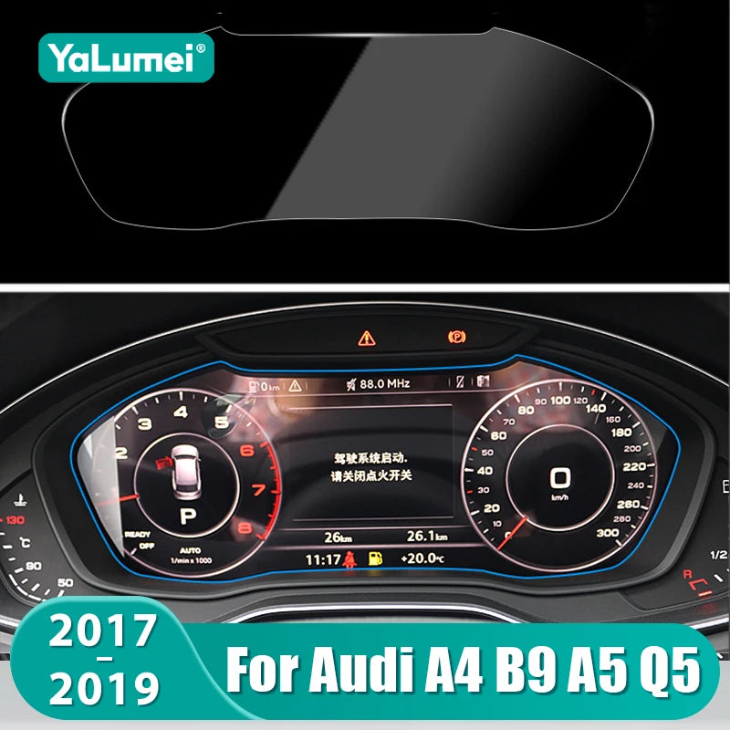 Car GPS Navigation Screen Tempered Glass Protector Display Film For Audi A4 B9 S for Audi B9 S5 Q5 - Automotive LED Ligh