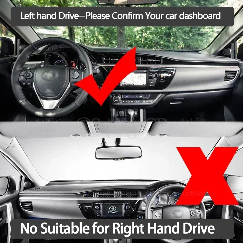 Anti-Slip Dashboard Cover Protective Pad Car Accessories Sunshade Carpet for Toy for Toyota Corolla E160 E170 - Automoti