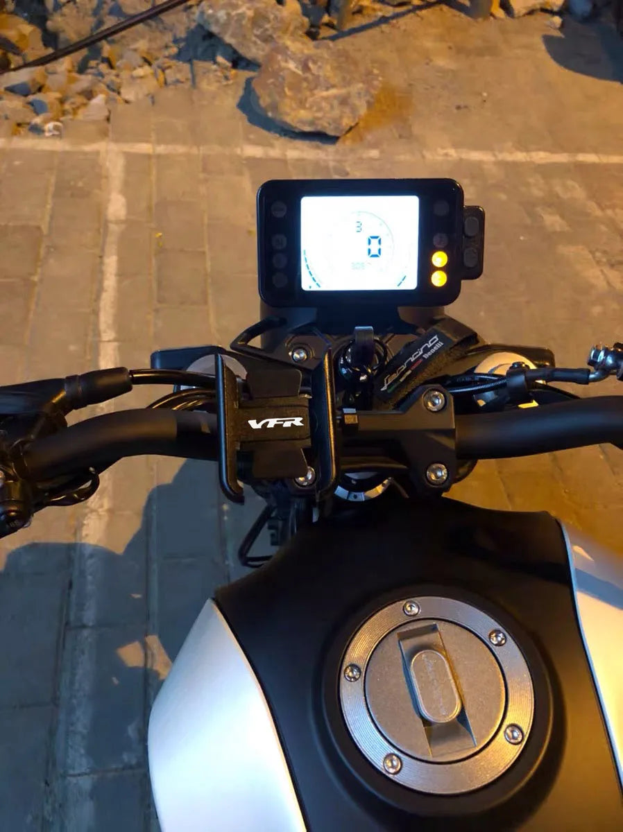 Motorbike Handlebar Mobile Phone Holder GPS Stand Bracket For HONDA VFR750 VFR800 VFR1200/F VFR  - Automotive LED Light