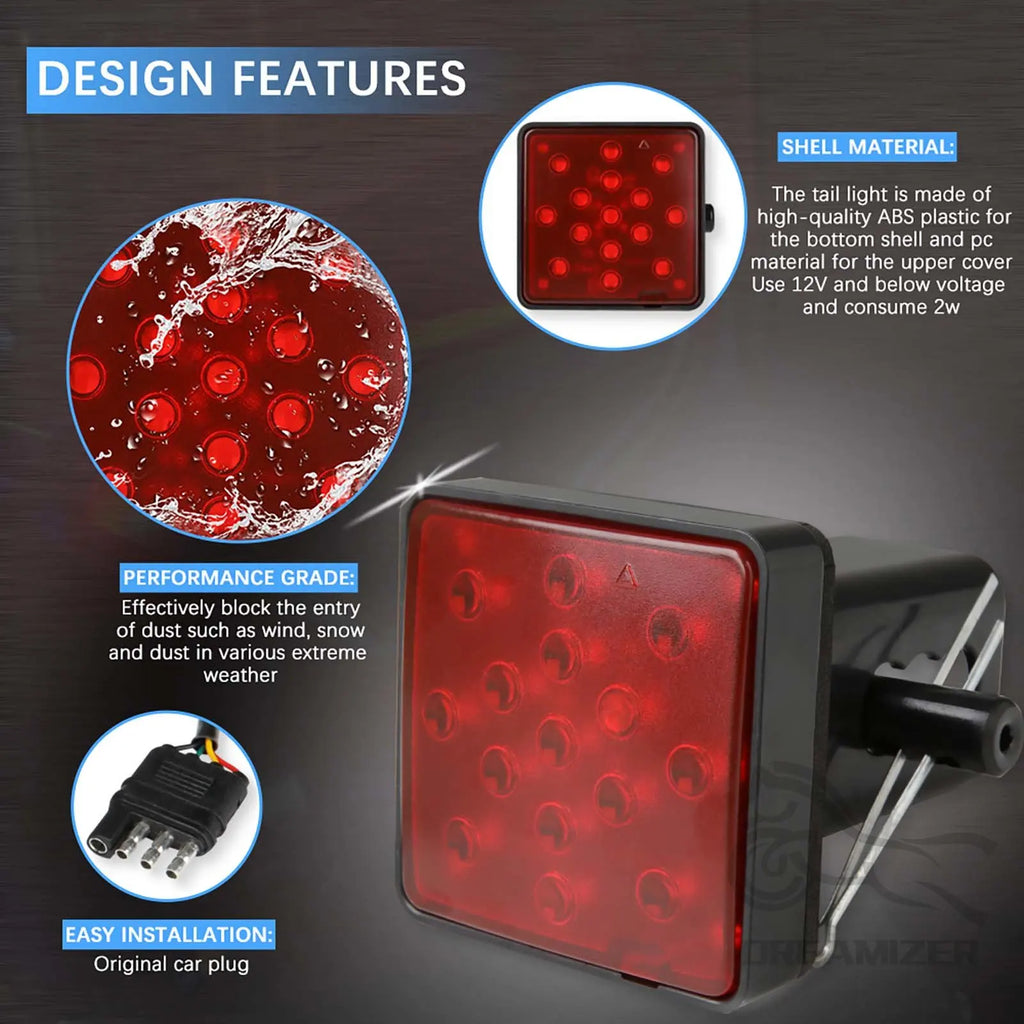 Universal Car Stop Brake Light Warning Running Taillight LED for Trailer Truck Pickup with Hitch - Automotive LED Light
