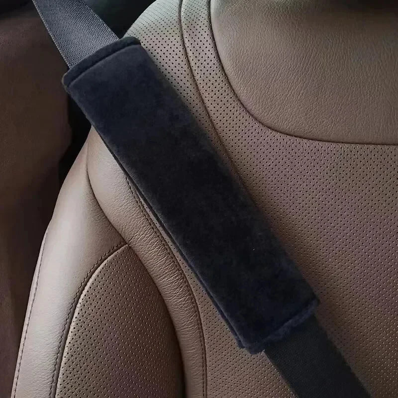 Universal Car Seat Belt Cushion Strap Cover Cushion Strap Safety Shoulder Short Plush Protector  - Automotive LED Light