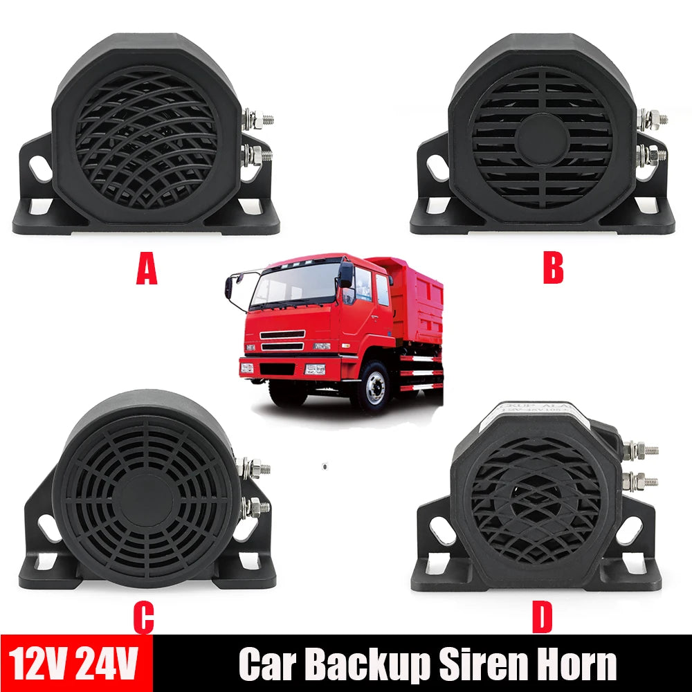 105dB Decibel Backup Reversing Horn Waterproof Siren Beeper Buzzer Sound Alarm for Car Truck For - Automotive LED Light