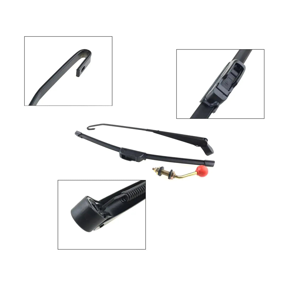 Hand Operated Manual Wiper Universal Windshield Wiper Kit Metal Assembly Durable Parts for Kart  - Automotive LED Light