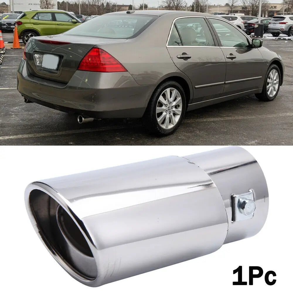 1Pcs Universal Stainless Steel Car Exhaust Tail Muffler Tip Pipe for Car-styling Decoration DIY  - Automotive LED Light
