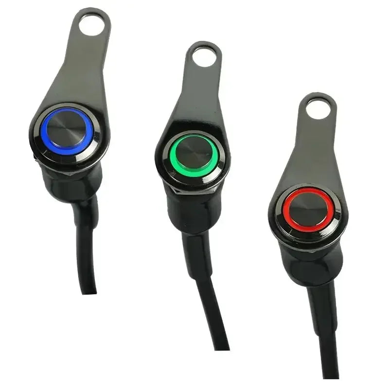 Stainless Steel LED Motorcycle Switch ON-OFF Handlebar Adjustable Mount Waterproof DC12V Headlig - LED Motorcycle Light