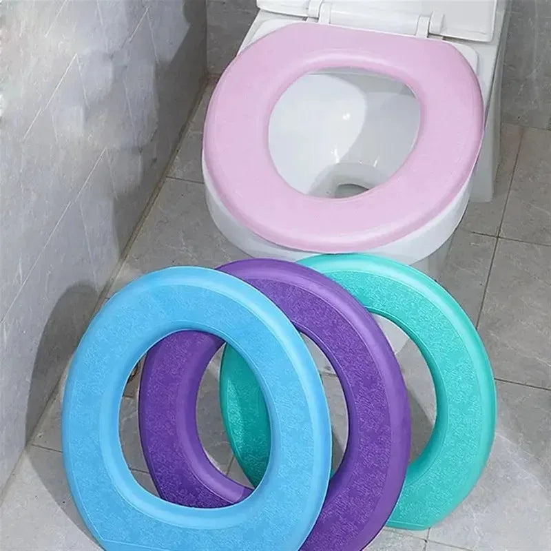 Waterproof Toilet Seat Cover Washable Sticker Foam Portable Silicone Toilet Lid Cover Cup Covers - Automotive LED Light