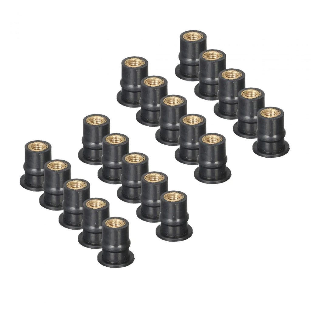 High Quality Rubber Well Nuts Fairing Fasteners Metric Brass Insert Motorcycle Windshield Access - Automotive LED Light