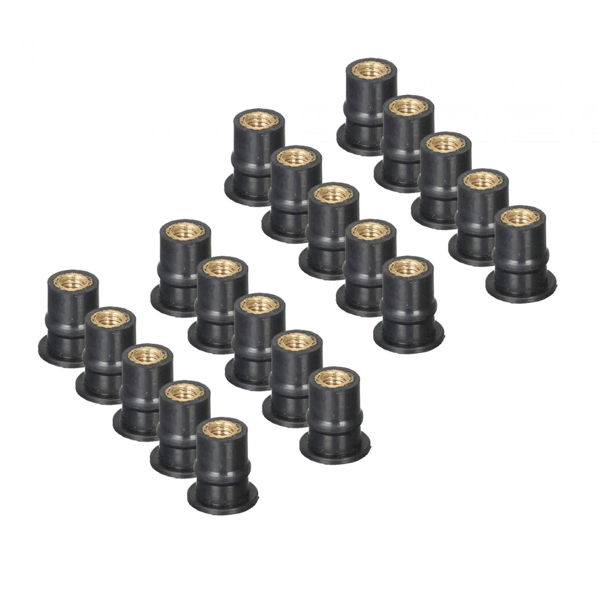 High Quality Rubber Well Nuts Fairing Fasteners Metric Brass Insert Motorcycle Windshield Access - Automotive LED Light