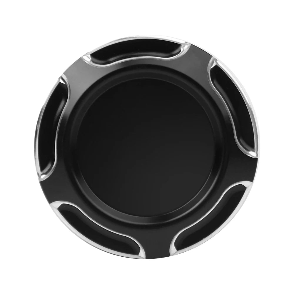 Motorcycle CNC Aluminium Black Gas Cap Fuel Oil Tank Cover For Harley Sportster XL 883 1200 Dyna - Automotive LED Light