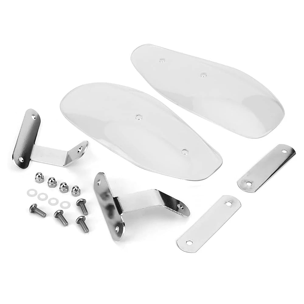 Universal Motorcycle Transparent Hand Guards Handguards Wind Deflector Protectors For Yamaha For - Automotive LED Light