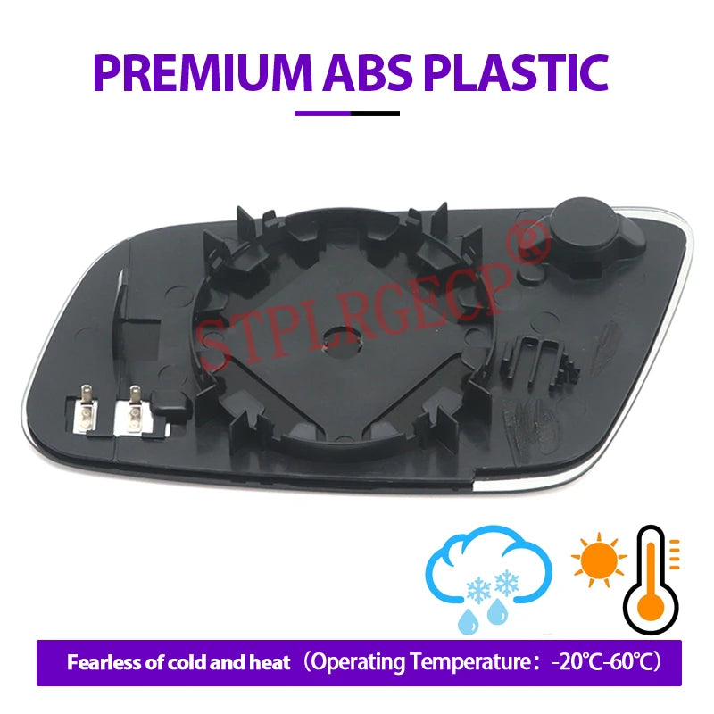 Stplrgecp Passenger Driver Side Left or Right Door Side Heated Wing Mirror Glass for Audi A4 A6 A3 - Automotive LED Ligh