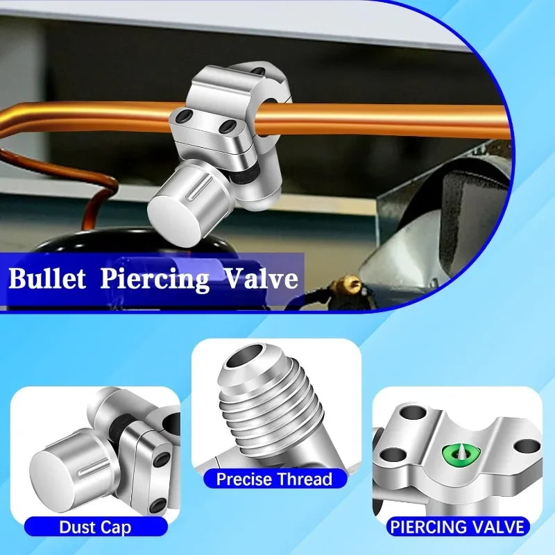 Refrigerator Puncture Valve BPV-31 Cartridge Piercing Valve Line Tap Valve For HVAC Air Conditio - Automotive LED Light