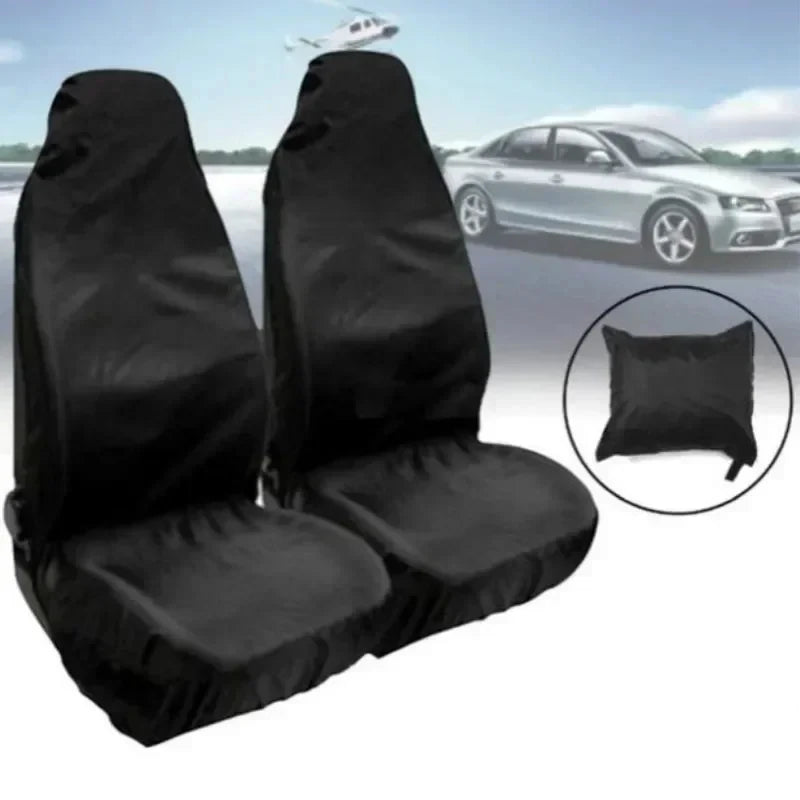 2PCS Heavy Duty Car Front Seat Protector Cover Universal Waterproof Breathable Auto Seat Covers  - Automotive LED Light