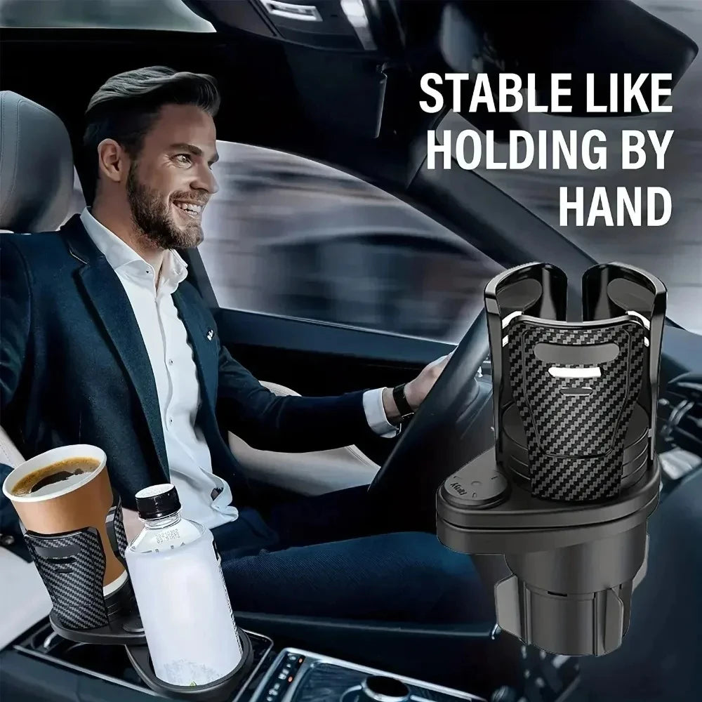 2 In 1 Vehicle Mounted Slipproof Cup Holder 360 Degree Rotating Water Car Cup Holder Multifuncti - Automotive LED Light